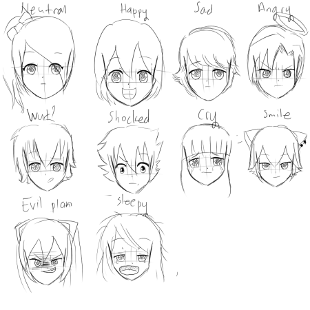 Аниме лица эмоции