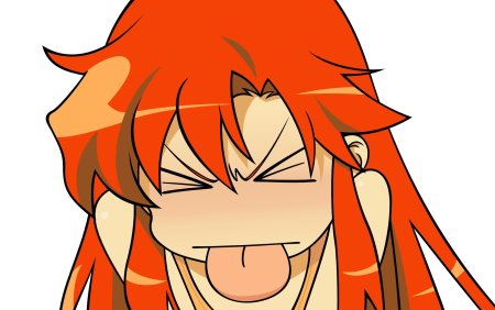 Аниме девушка показывает язык