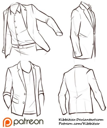 Одежда для рисования аниме для мужчин