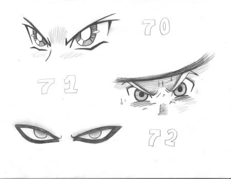 Злые глаза аниме