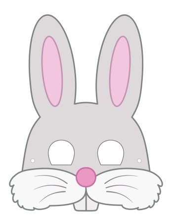 Маска зайца для детей