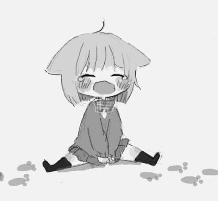 Чиби грустный