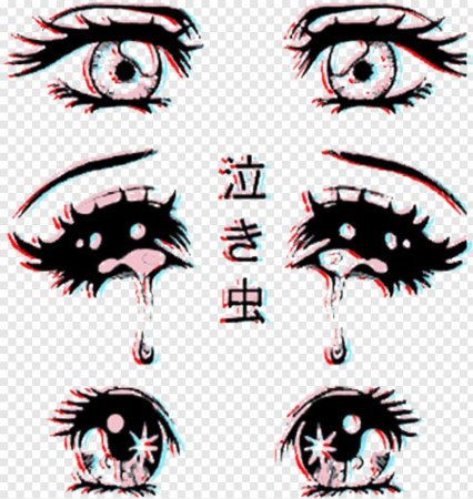 Плачущие глаза аниме