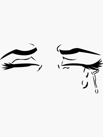 Силуэт плачущих глаз