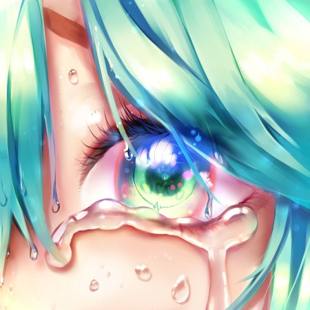 Аниме Мику Хатсуне плачет