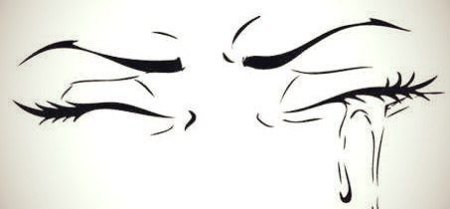 Закрытый аниме глаз Плачущий