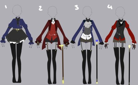 Геншин одежда персонажей референс