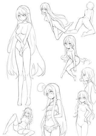 Аниме позы девушек