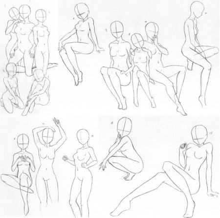 Эффектные позы для рисования