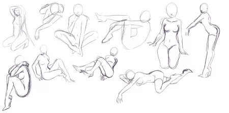 Аниме позы женские