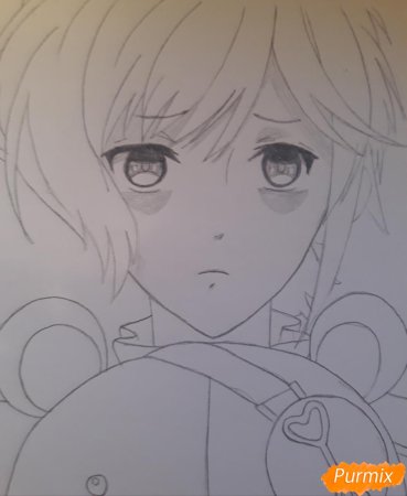 Канато Сакамаки карандашом