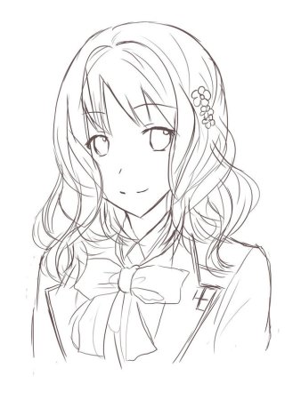 Юи Комори для срисовки