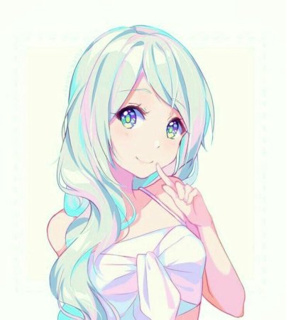 Красивый аниме портрет легко