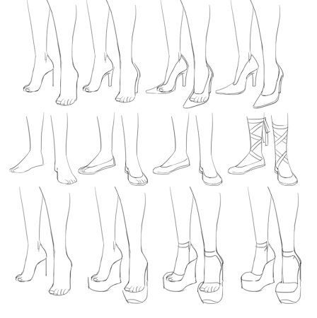 Аниме обувь женская рисунки (55 фото) » рисунки для срисовки на Газ-квас.ком