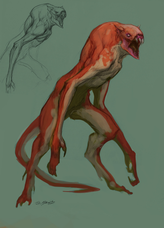 Референс человекоподобные существа монстр