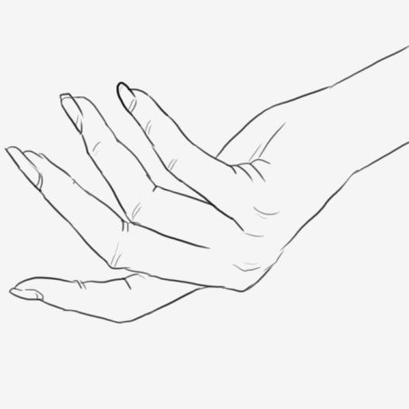 Женская рука эскиз