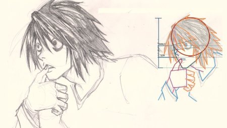 Кира тетрадь смерти для срисовки