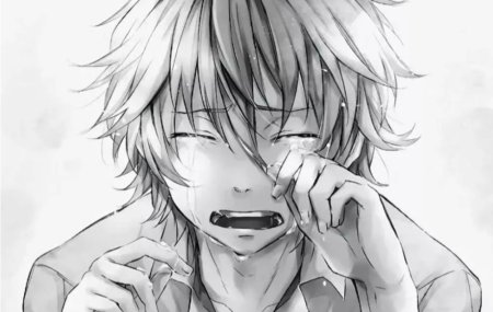 Плачущие аниме парни