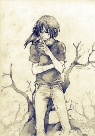 Грустные арты карандашом