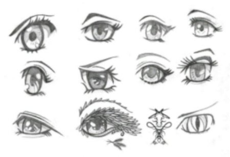 Стиль рисования глаз карандашом