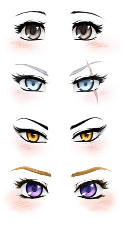 Аниме глаза полубоком