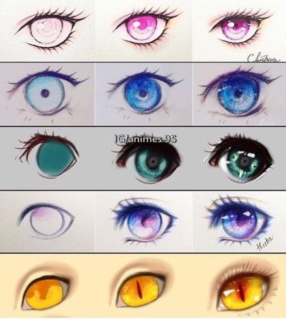 Красивые аниме глаза туториал