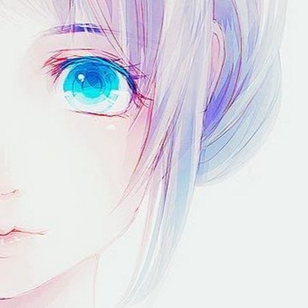 Половина лица аниме