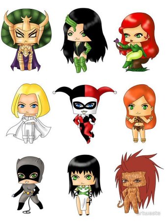 Чиби герои DC