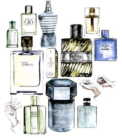 Мужские духи рисунок