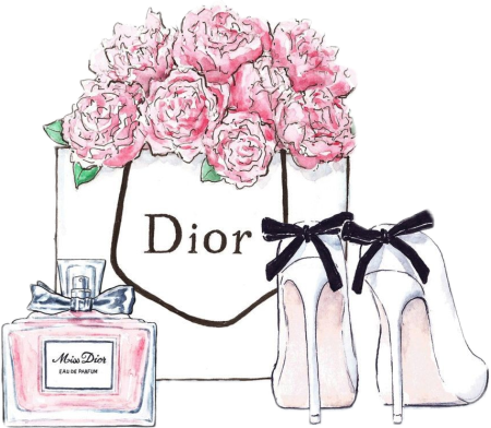 Косметика диор нарисованная
