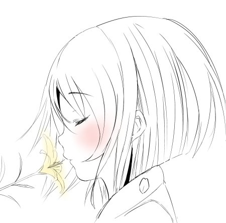 Аниме лицо с боку