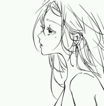 Манга лицо в профиль