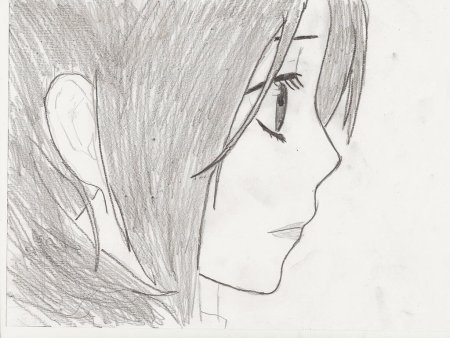 Аниме лицо сбоку девушка