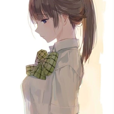 Аниме девушка боком