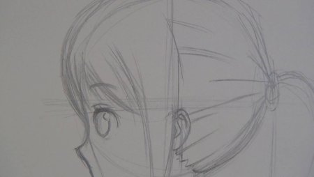 Аниме лицо сбоку