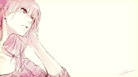 Аниме девушка боком