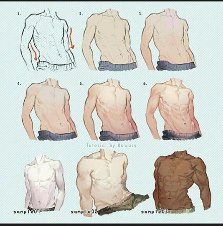 Покрас тела референс мужчины