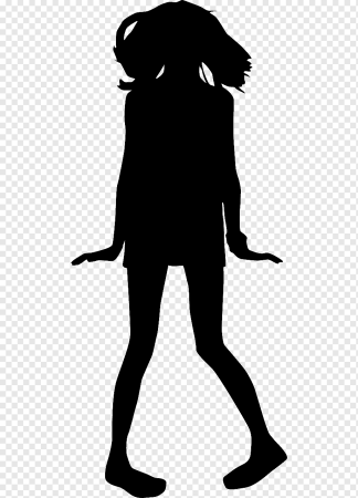 Силуэт девушки подростка