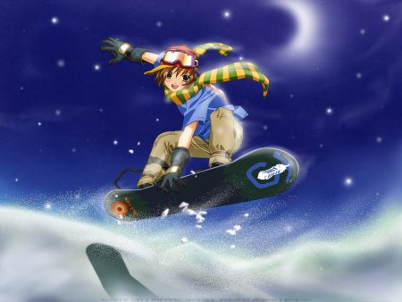 Аниме сноубордистка