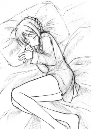 Набросок спящего человека