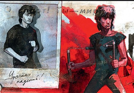 Рисунок Виктор Цой в игле