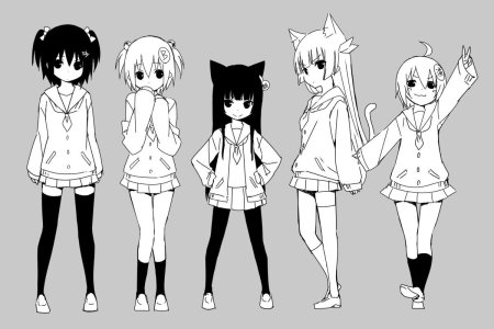 Аниме черно белое