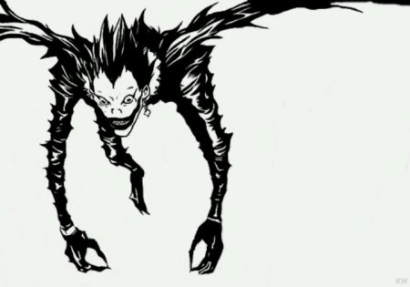 Ягами Лайт и рюк арт