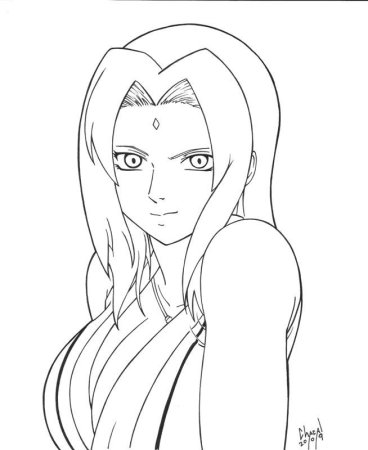 Раскраски Наруто цунаде