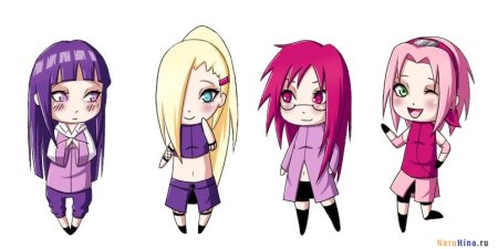 Чиби Сакура и ино и Хината