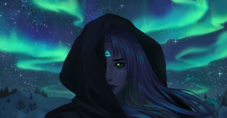 Парень со светящимися глазами