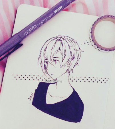 Идеи для скетчбука аниме парни
