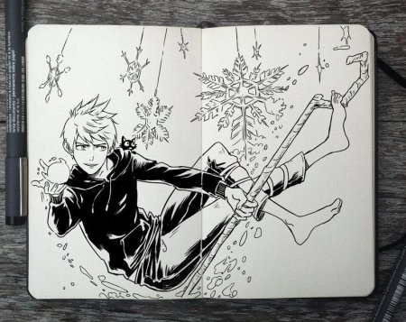 Арты в скетчбуке парни