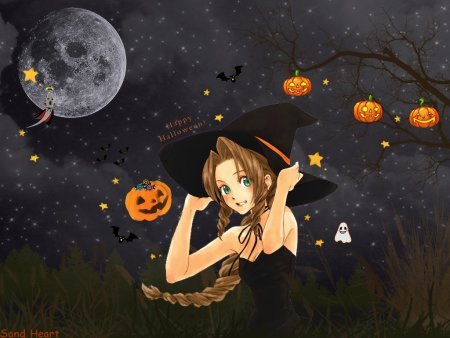 Хэллоуинский фон аниме