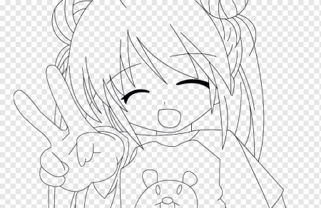 Раскраски для девочек лёгкие аниме